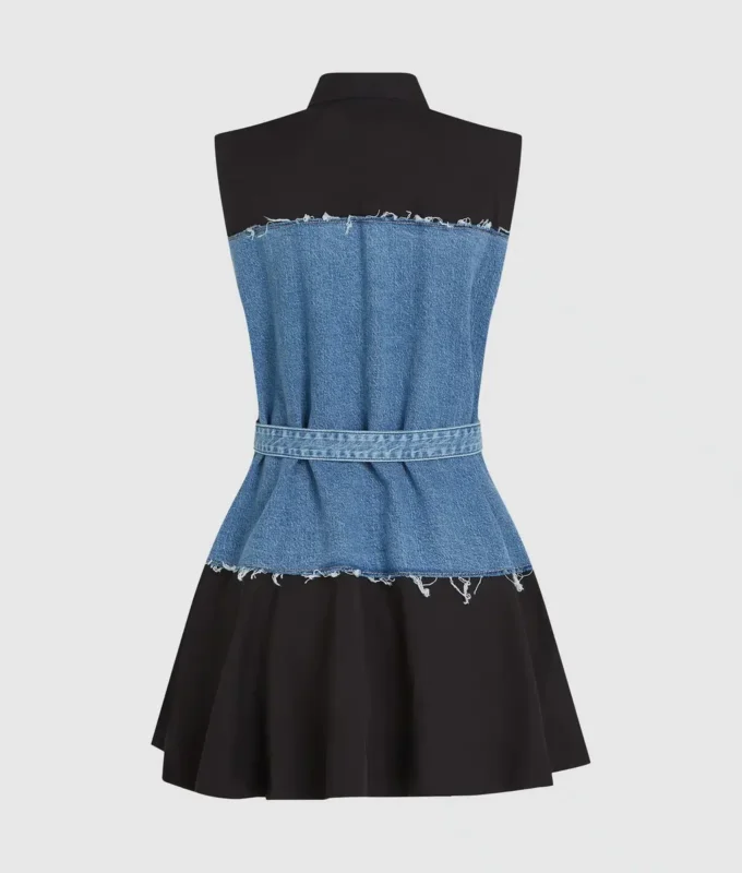 Kleid mit Denim-Oberteil Kleid mit Denim-Oberteil