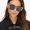 Klobige Logo-Sonnenbrille