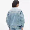 Kragenlose Jeansjacke