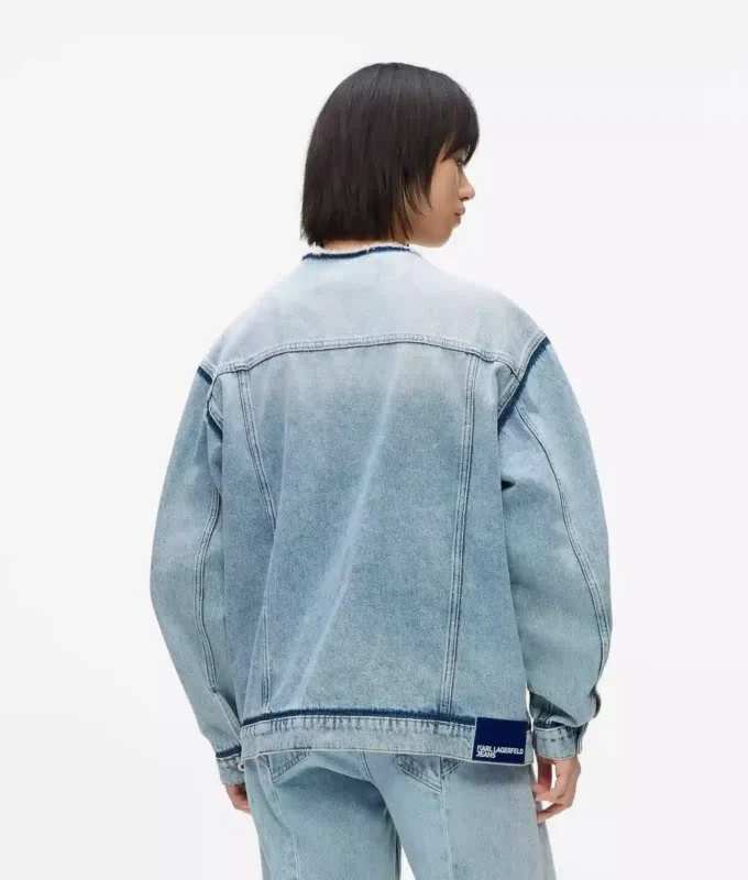Kragenlose Jeansjacke