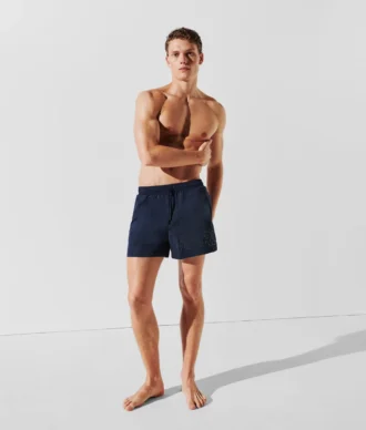 KURZE BOARDSHORTS MIT METALLIC-LOGO