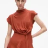KURZÄRMELIGE BLUSE MIT KNOTEN