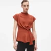 KURZÄRMELIGE BLUSE MIT KNOTEN