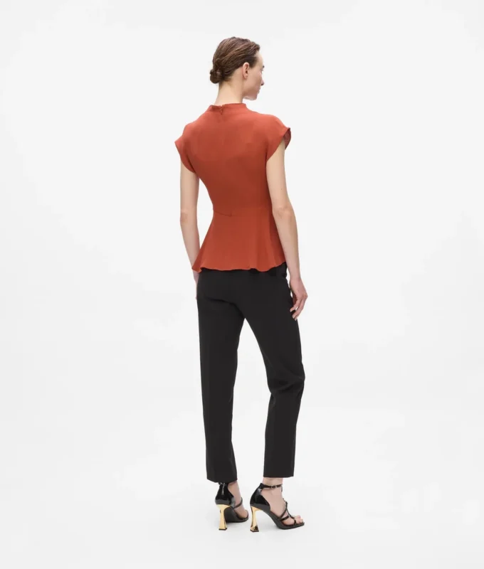 KURZÄRMELIGE BLUSE MIT KNOTEN