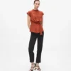 KURZÄRMELIGE BLUSE MIT KNOTEN
