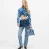 Lagenlook-Jeans mit hoher Taille und geradem Schnitt Lagenlook-Jeans mit hoher Taille und geradem Schnitt