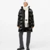 Lange Pufferjacke mit Perlmuttglanz Lange Pufferjacke mit Perlmuttglanz