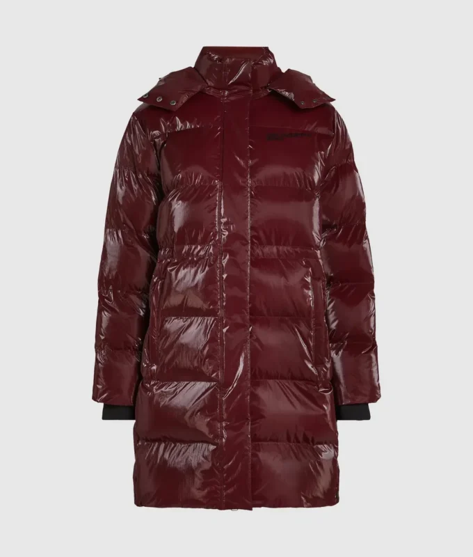 Lange Pufferjacke mit Perlmuttglanz Lange Pufferjacke mit Perlmuttglanz