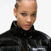 Lange Pufferjacke mit Perlmuttglanz Lange Pufferjacke mit Perlmuttglanz