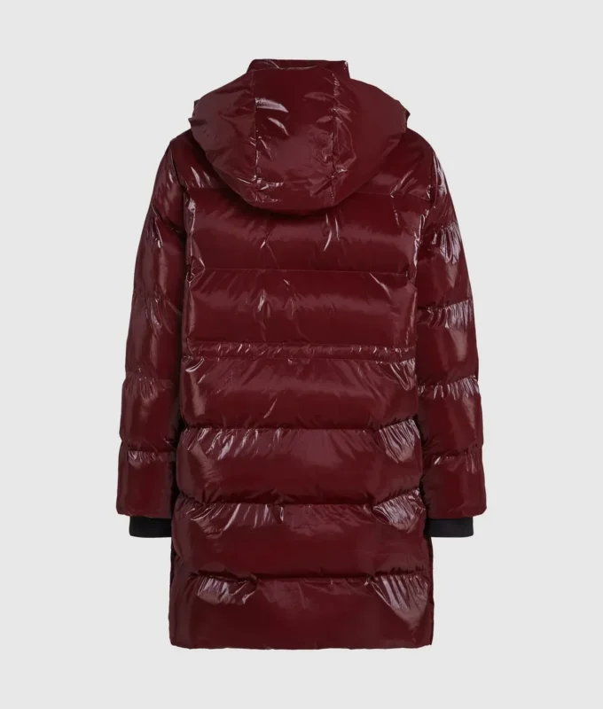 Lange Pufferjacke mit Perlmuttglanz Lange Pufferjacke mit Perlmuttglanz