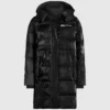 Lange Pufferjacke mit Perlmuttglanz Lange Pufferjacke mit Perlmuttglanz