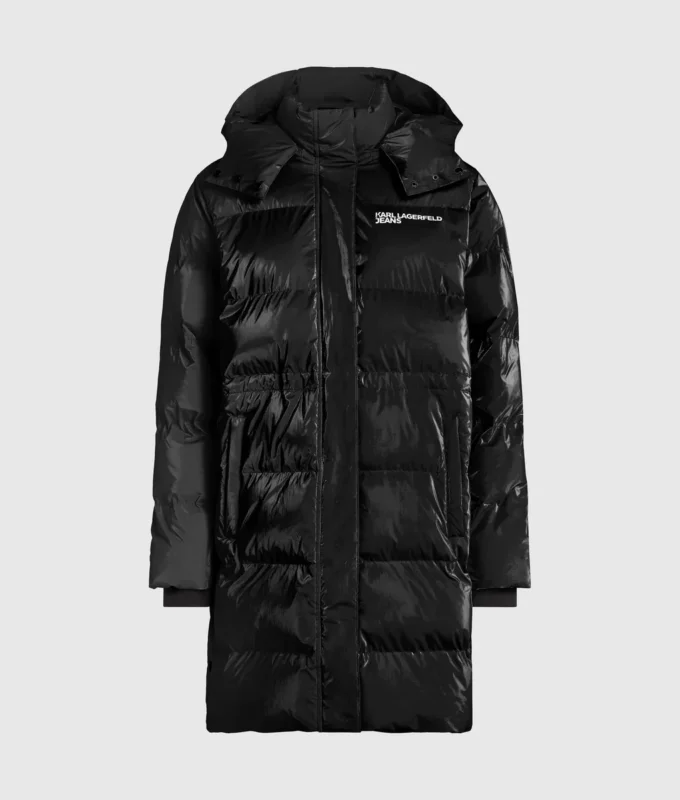 Lange Pufferjacke mit Perlmuttglanz Lange Pufferjacke mit Perlmuttglanz