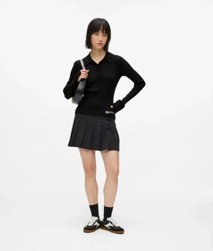 Langärmeliges Strick-Poloshirt Langärmeliges Strick-Poloshirt