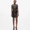 Lederkleid mit Knopfdetails Lederkleid mit Knopfdetails