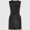 Lederkleid mit Knopfdetails Lederkleid mit Knopfdetails