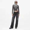Lockere Jeans mit Cutout-Taille