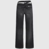 Lockere Jeans mit Cutout-Taille