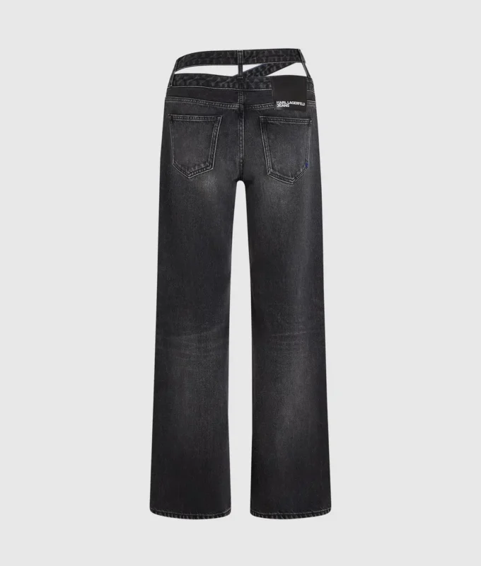 Lockere Jeans mit Cutout-Taille