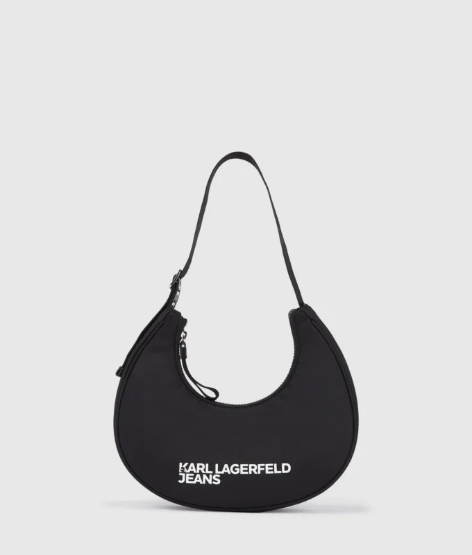 Logo-Nylon-Umhängetasche mit Mondmotiv Logo-Nylon-Umhängetasche mit Mondmotiv
