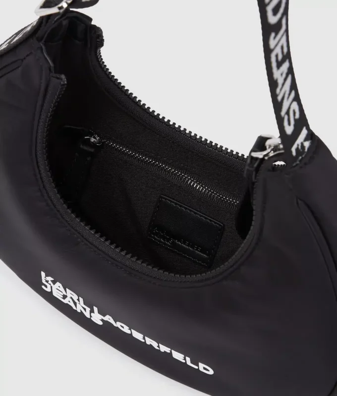 Logo-Nylon-Umhängetasche mit Mondmotiv Logo-Nylon-Umhängetasche mit Mondmotiv