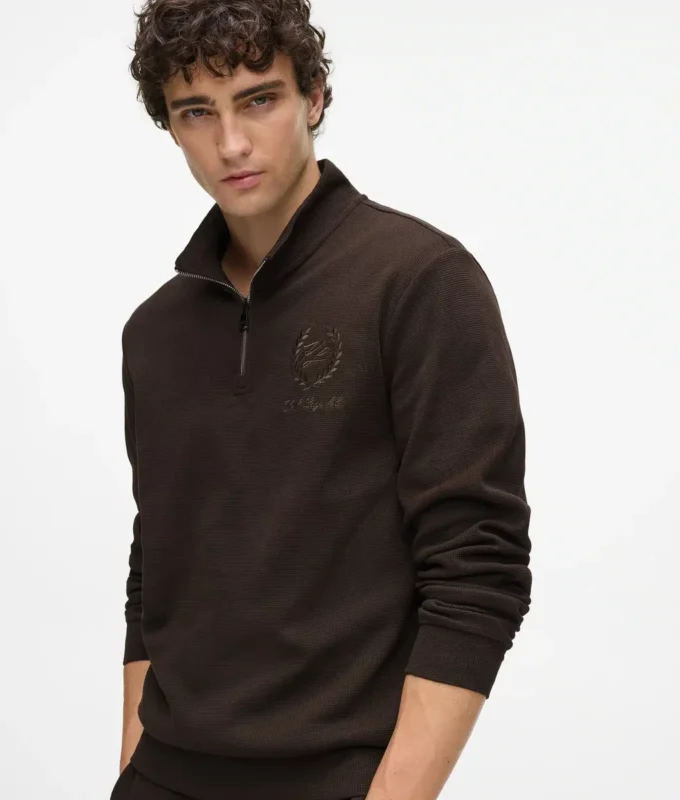 Loungewear-Sweatshirt mit Wappen