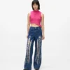 Lässige Jeans mit mittlerer Leibhöhe und Used-Look Lässige Jeans mit mittlerer Leibhöhe und Used-Look