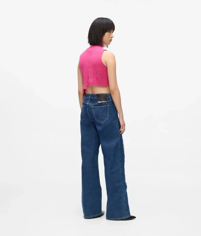 Lässige Jeans mit mittlerer Leibhöhe und Used-Look Lässige Jeans mit mittlerer Leibhöhe und Used-Look