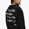 Lässiges Sweatshirt mit Karl-Zitat