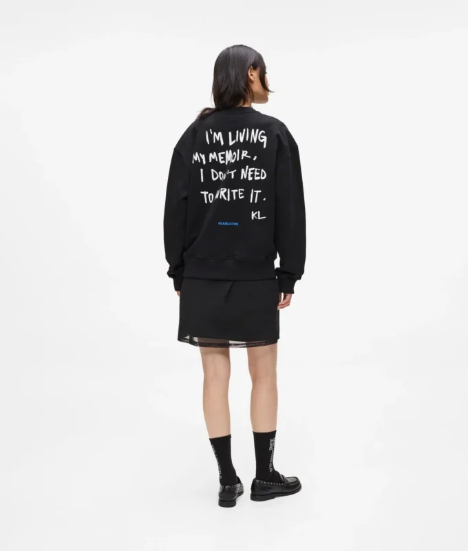 Lässiges Sweatshirt mit Karl-Zitat