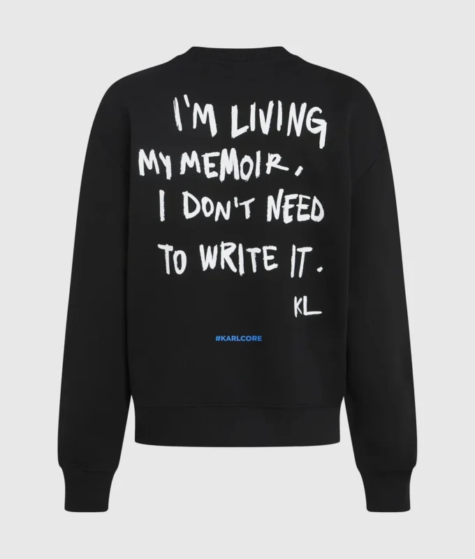 Lässiges Sweatshirt mit Karl-Zitat