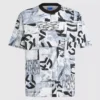 Lässiges T-Shirt mit durchgehendem Monogramm-Print Lässiges T-Shirt mit durchgehendem Monogramm-Print