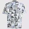 Lässiges T-Shirt mit durchgehendem Monogramm-Print Lässiges T-Shirt mit durchgehendem Monogramm-Print