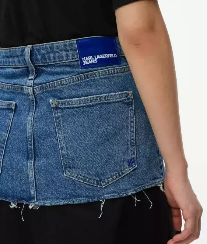 Maxirock mit Denim-Einsatz Maxirock mit Denim-Einsatz