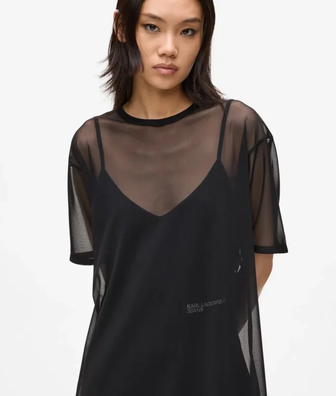 Mesh-T-Shirt-Kleid Mesh-T-Shirt-Kleid