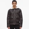 Monogramm-Lammfelljacke