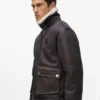 Monogramm-Lammfelljacke
