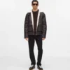 Monogramm-Lammfelljacke