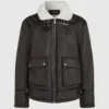 Monogramm-Lammfelljacke