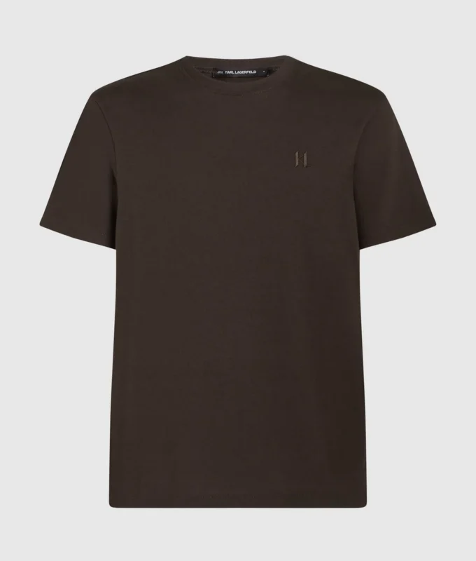 MONOGRAMM-T-SHIRT AUS WOLLMISCHUNG MONOGRAMM-T-SHIRT AUS WOLLMISCHUNG