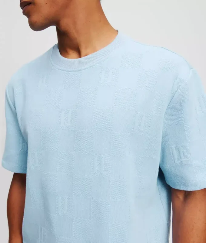 MONOGRAMM-T-SHIRT MIT KAROMUSTER MONOGRAMM-T-SHIRT MIT KAROMUSTER