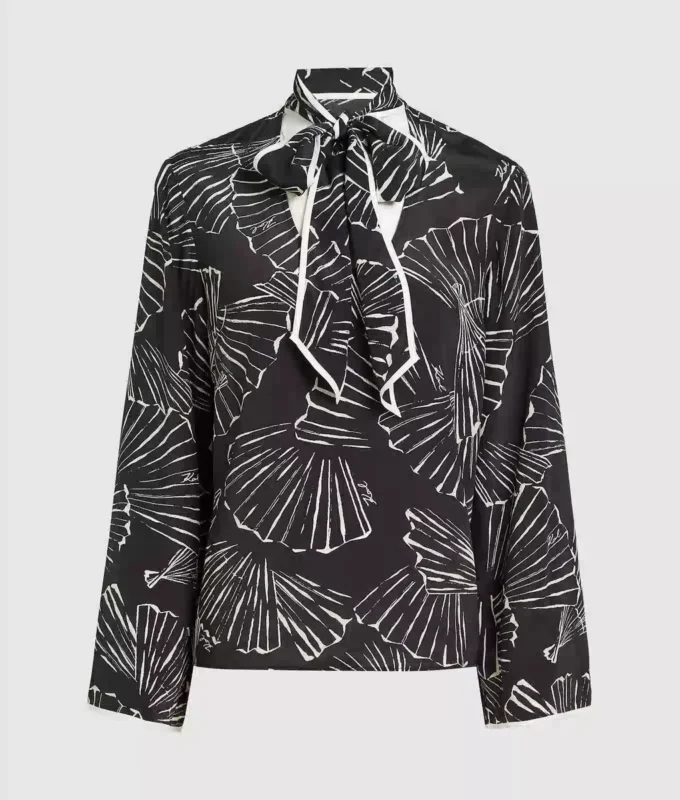 Oberteil mit Fächerprint Oberteil mit Fächerprint