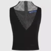 Oberteil mit V-Ausschnitt und Strass-Mesh Oberteil mit V-Ausschnitt und Strass-Mesh