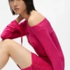 Off-Shoulder-Kleid mit Kordelzug Off-Shoulder-Kleid mit Kordelzug