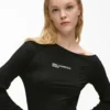Off-Shoulder-Kleid mit Kordelzug Off-Shoulder-Kleid mit Kordelzug
