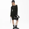 Off-Shoulder-Kleid mit Kordelzug Off-Shoulder-Kleid mit Kordelzug