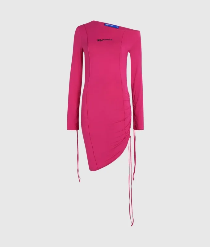Off-Shoulder-Kleid mit Kordelzug Off-Shoulder-Kleid mit Kordelzug
