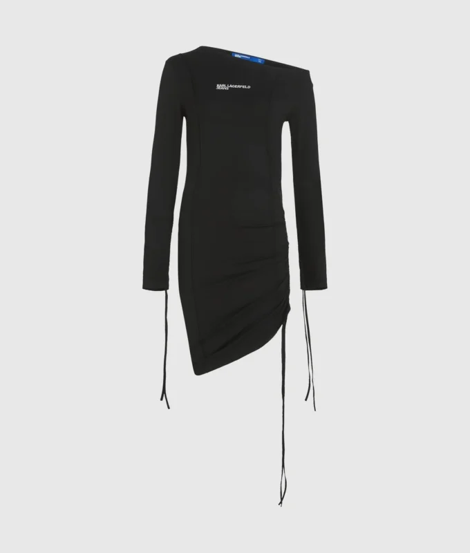 Off-Shoulder-Kleid mit Kordelzug Off-Shoulder-Kleid mit Kordelzug
