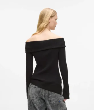 Off-Shoulder-Strickoberteil