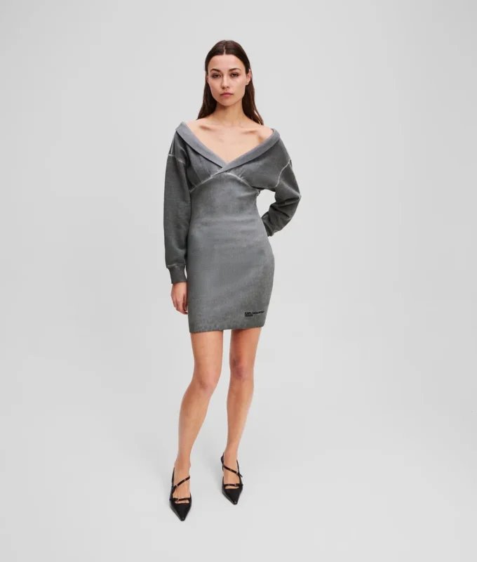 OFF-SHOULDER-SWEATKLEID OFF-SHOULDER-SWEATKLEID