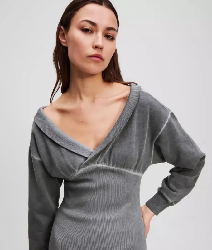 OFF-SHOULDER-SWEATKLEID OFF-SHOULDER-SWEATKLEID